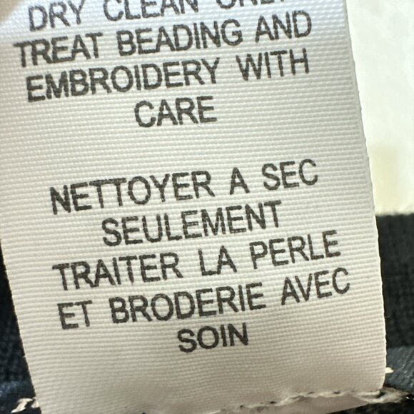 Nanette Lepore Dress Beaded Embroidered Merino Wool Knit Sz M - Picture 13 of 13